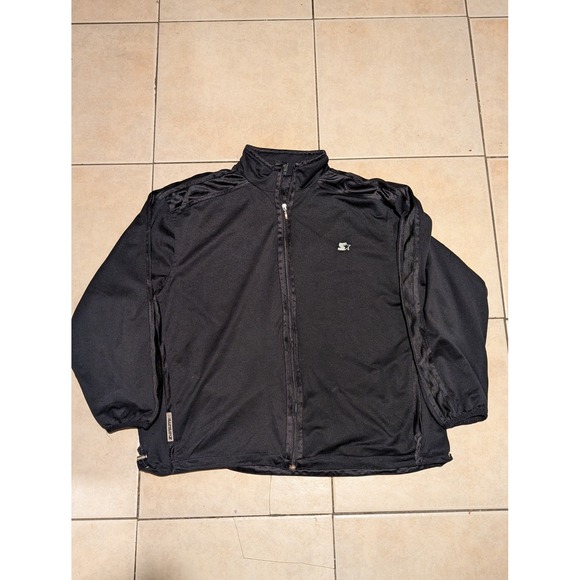 STARTER Other - Starter Black Track Jacket Full Zip‎ Athletic Warm Up Coat Size XL 0164